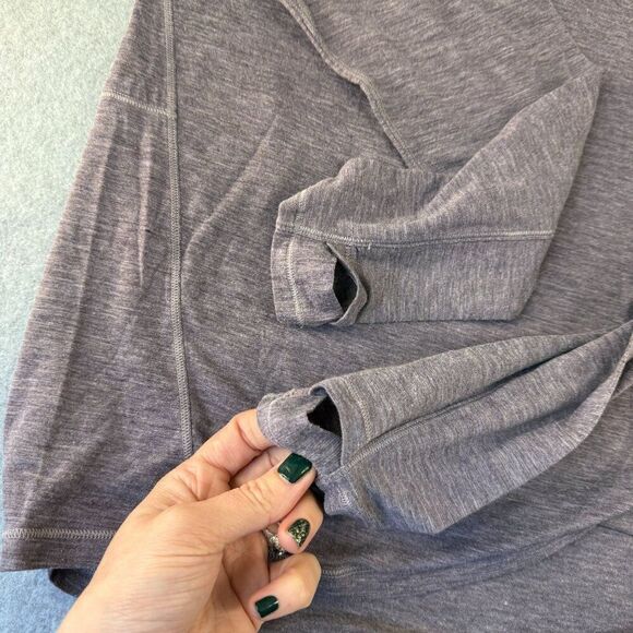 Lululemon Purple Long Sleeve Shirt Stop Drop and Squat Twist Back Women's 6 (?) - Picture 9 of 12